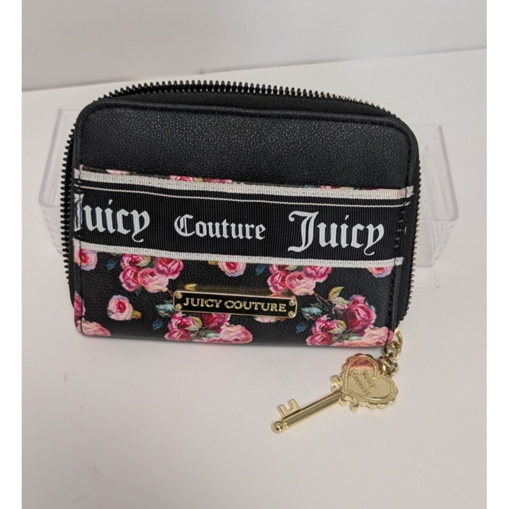 Juicy Couture, "Varsity Blooms" Large Zip-Around Clutch Wallet | Floral Roses